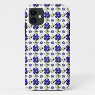 Color Illustration Fancy shapes, Gray and Blue iPhone 11 Case