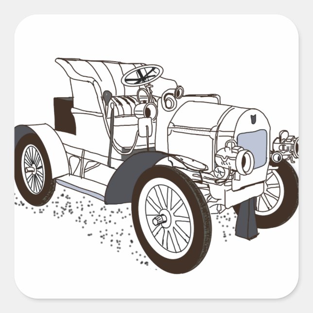 color illustrations square sticker (Front)