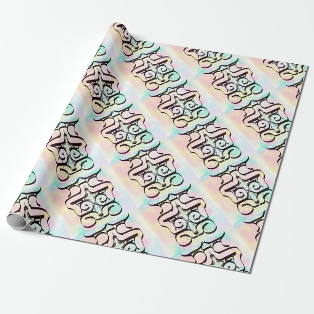 color illustrations wrapping paper (Unrolled)