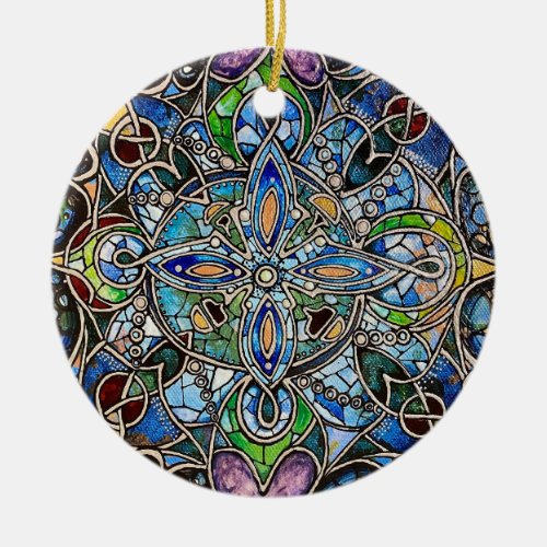 Color in Motion by Julie Ann Stricklin Ceramic Ornament