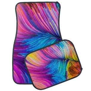 Color In Motion series. Abstract design made of Fl Car Floor Mat