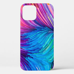Color In Motion series. Abstract design made of Fl iPhone 12 Case