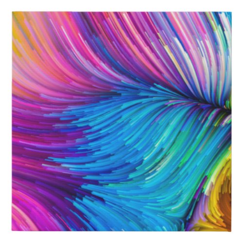 Color In Motion series Abstract design made of Fl Faux Canvas Print