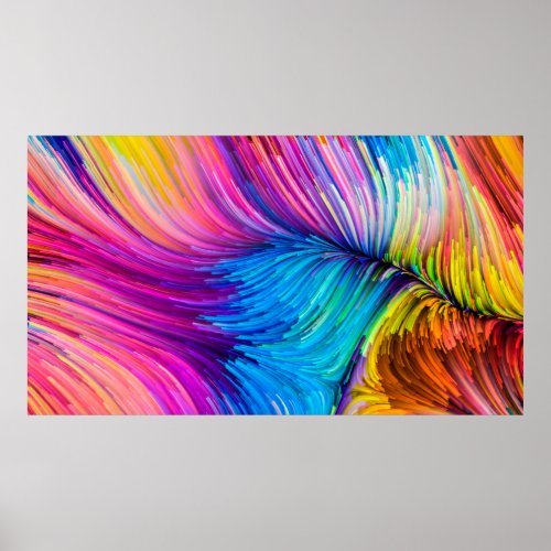 Color In Motion series Abstract design made of Fl Poster