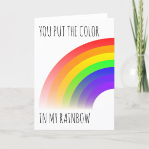 Color in My Rainbow Thank You Card