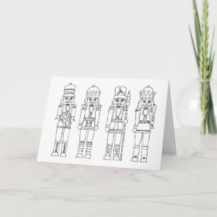 Color in Nutcracker Christmas Card