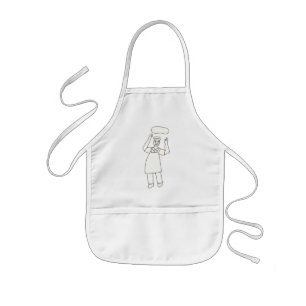Color in Pizza Chef Aprons
