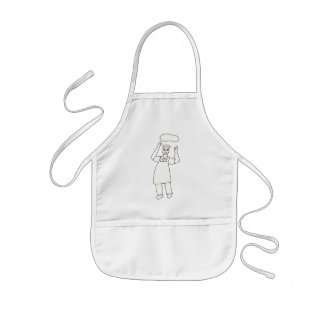 Color in Pizza Chef Aprons