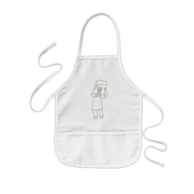 Color in Pizza Chef Aprons (Front)