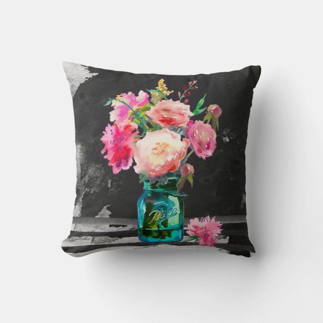 Color in the Dark, two sided throw pillow (Front)