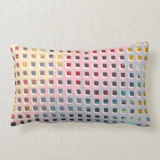 Color in the Grid Lumbar Pillow