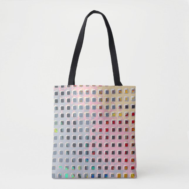 Color in the Grid Tote Bag (Front)