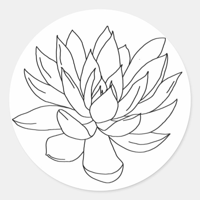 color in your own stickers - succulents (Front)