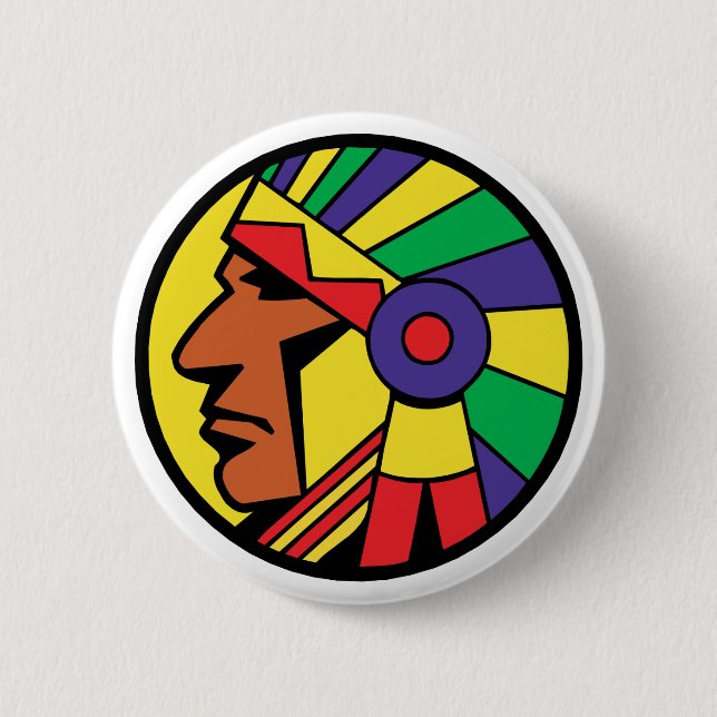 Color Indian Head Button (Front)