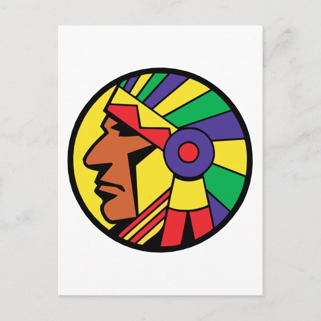 Color Indian Head Postcard (Front)