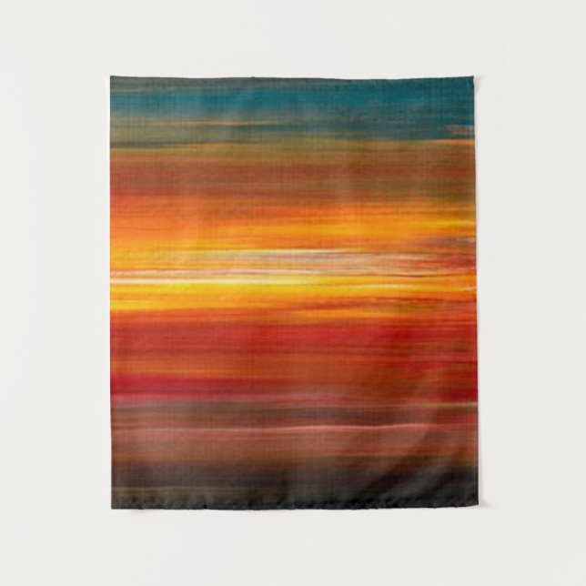 Color Intoxication Sunset MIRROR (vertical) Tapest Tapestry (Front)