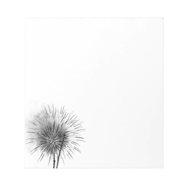 Color-Inverted Fireworks Notepad (Front)