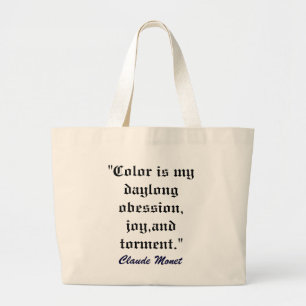 COLOR IS MY OBESSION artbag Large Tote Bag
