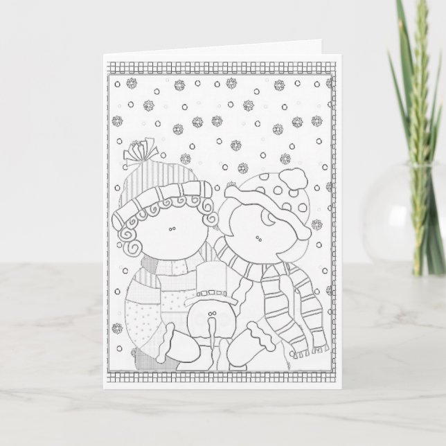 Color It Holiday Christmas Card Greetings (Front)