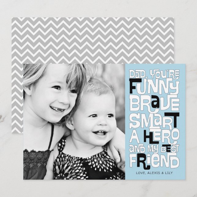 Color it in Dad Father's Day Card (Front/Back)