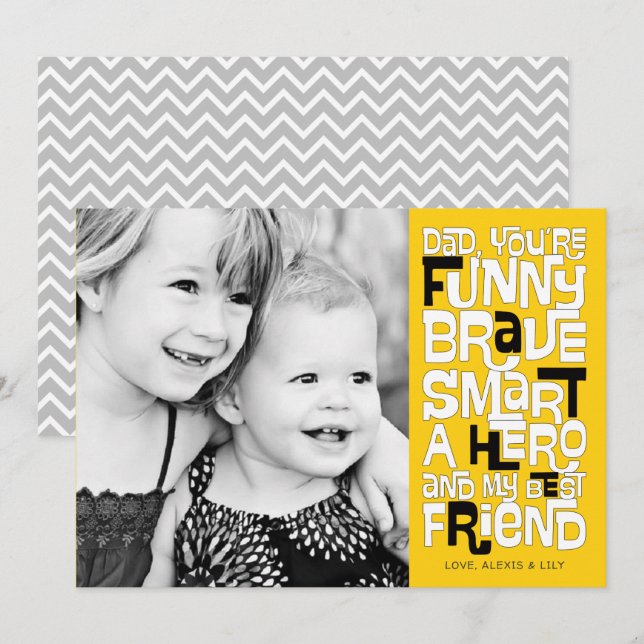 Color it in Dad Father's Day Card (Front/Back)