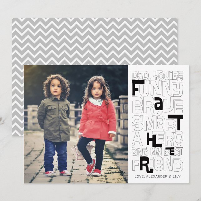 Color it in Dad Father's Day Card (Front/Back)