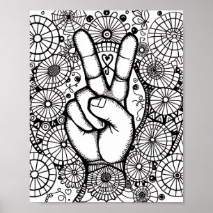 Color it Peace Print, Value Poster Paper (Matte)