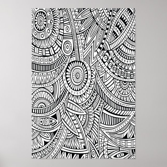 Color It Poster Abstract Pattern (Front)