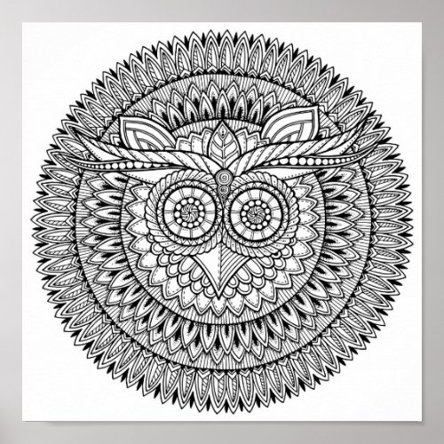 Color It Poster OWL