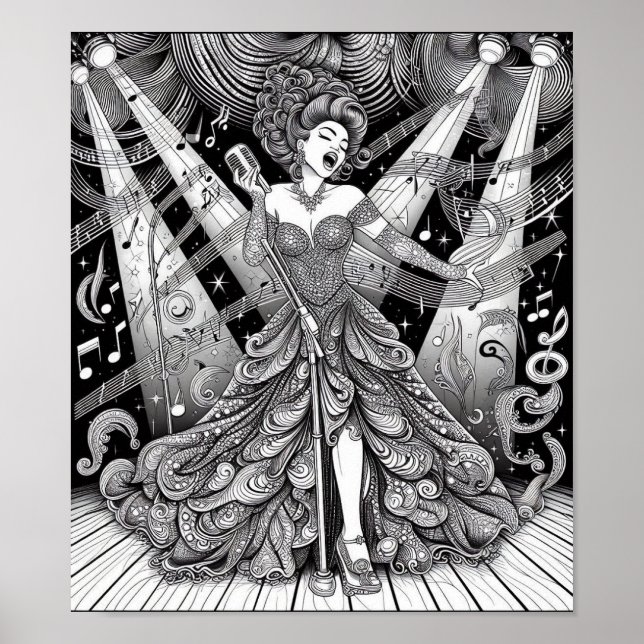 COLOR IT YOURSELF! Adult Coloring Book Poster (Front)