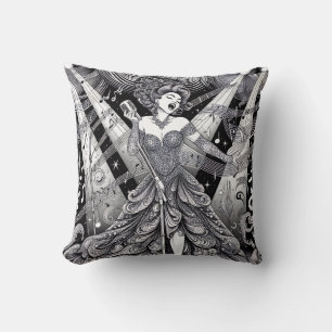 COLOR IT YOURSELF! Adult Coloring Book Poster Throw Pillow