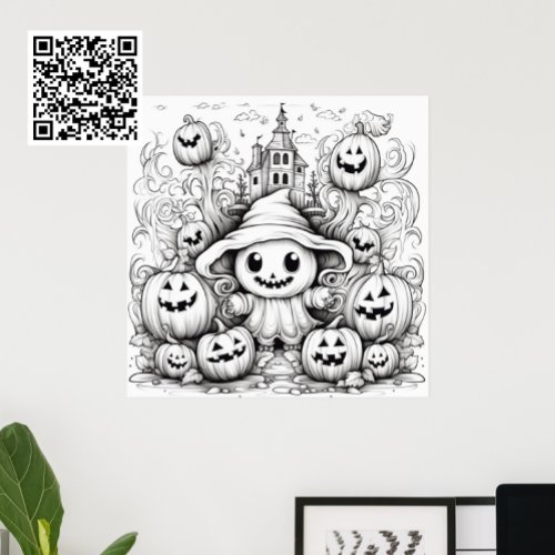 Color It Yourself Baby Scarecrow Poster