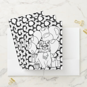 Color it Yourself Cats Pocket Folder