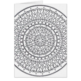 Color It Yourself Hand Drawn Intricate Mandala Art Cards
