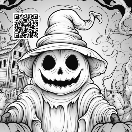 Color It yourself jack_O_Lantern Scarecrow Poster