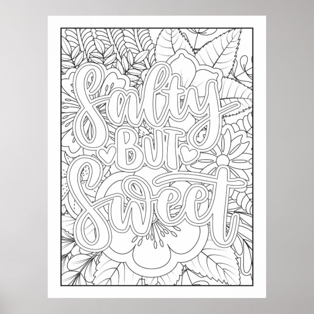 Color It yourself Salty But Sweet Poster (Front)