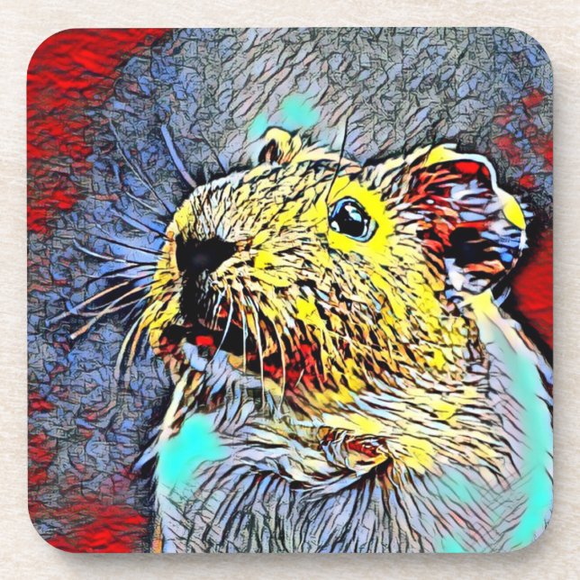 color kick - Guinea pig 4 Beverage Coaster (Front)