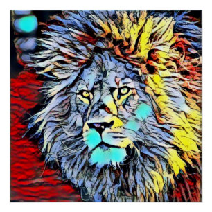 color kick - lion king poster