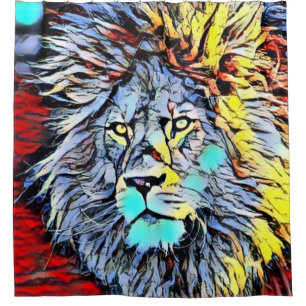 color kick - lion king shower curtain