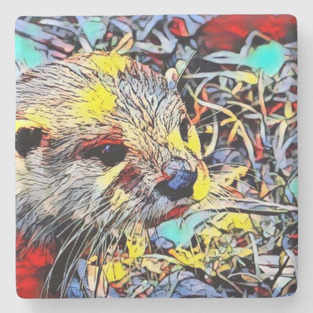 Color Kick - Otter Stone Coaster (Front)