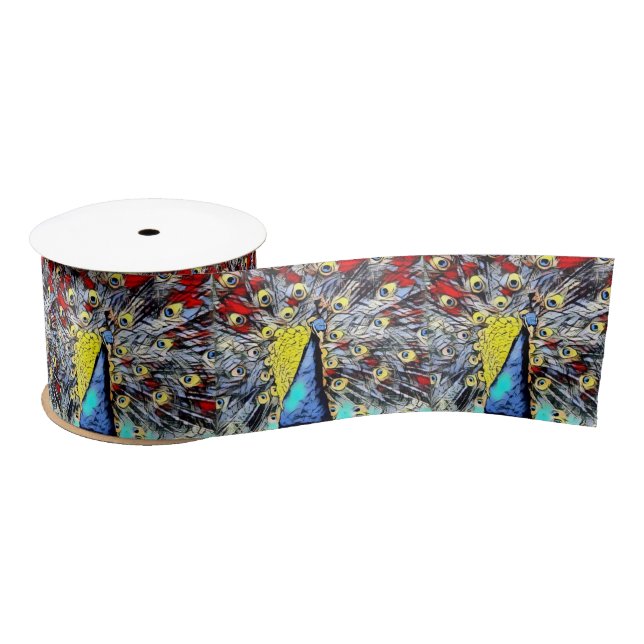Color Kick - peacock Satin Ribbon (Spool)