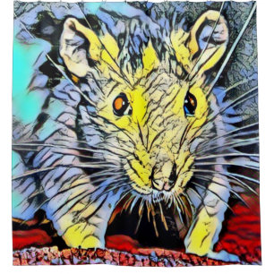Color Kick - Rat Shower Curtain
