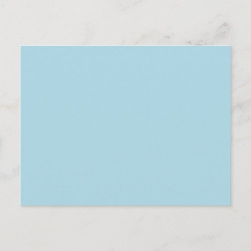color light blue postcard