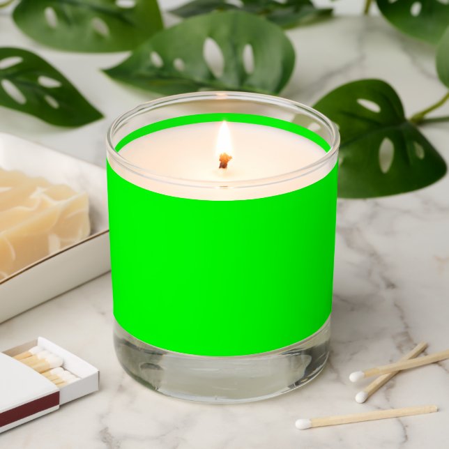 color lime scented candle (Lit)