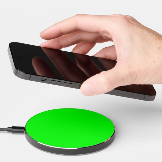 color lime wireless charger (Hand)