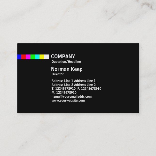 Color Line - Multicolor Business Card (Front)