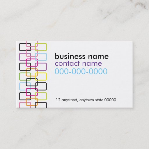 Customizable Color Links Business Card