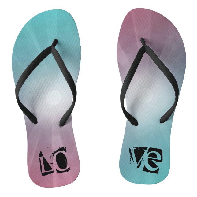 color love flip flops (Footbed)