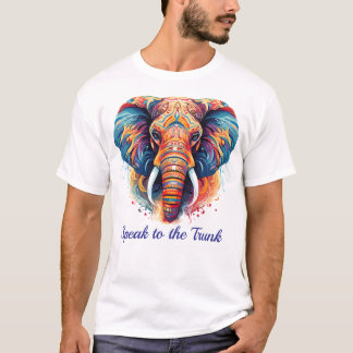 "Color Majesty: Tribal Elephant Art in Bold Hues" T-Shirt