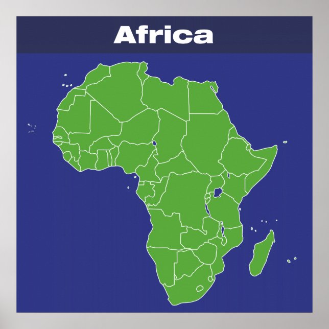 Color Map of Africa Poster (Front)